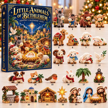 Little Animals of Bethlehem Advent Calendar 2026 - 24-Day Countdown, Acrylic Charms