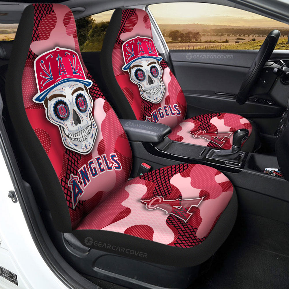 Los Angeles Angels Car Seat Covers Skull Theme Collection