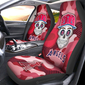 Los Angeles Angels Car Seat Covers Skull Theme Collection