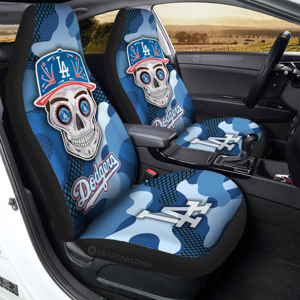 Los Angeles Dodgers Car Seat Covers Skull Theme Collection