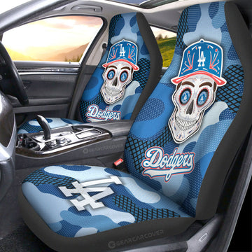 Los Angeles Dodgers Car Seat Covers Skull Theme Collection