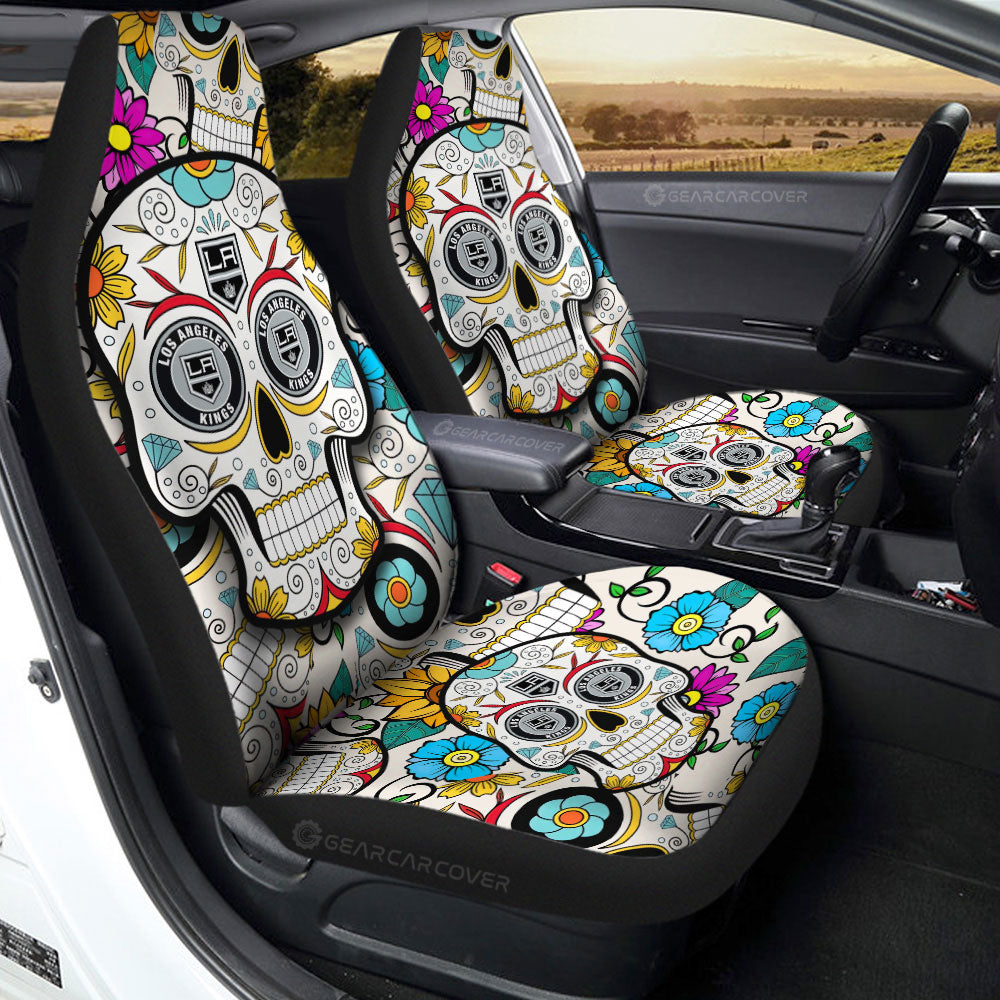 Los Angeles Kings Car Seat Covers Custom Sugar Skull Car Accessories
