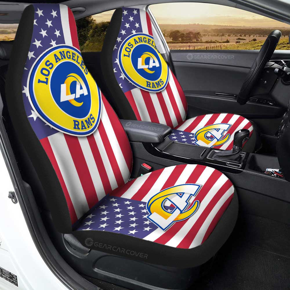 Los Angeles Rams Car Seat Covers Custom Car Decor Accessories