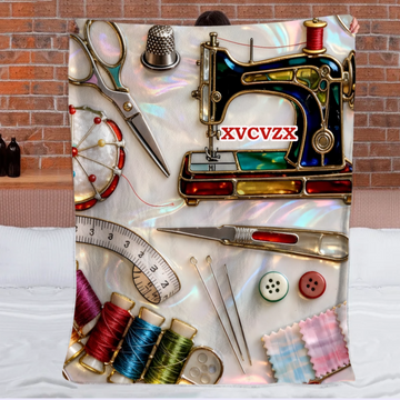 Love Sewing Customized Blanket - Personalized Name - Gift For Tailor, Sewing Enthusiast0001