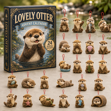 Lovely Otter Advent Calendar 2026 24 Day Festive Countdown Acrylic Charms Blind Box Gift For Otter Lovers