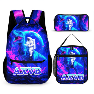 Lunar Dinosaur Name Custom Personalized Backpack - Personalized School Season Gifts for Kids