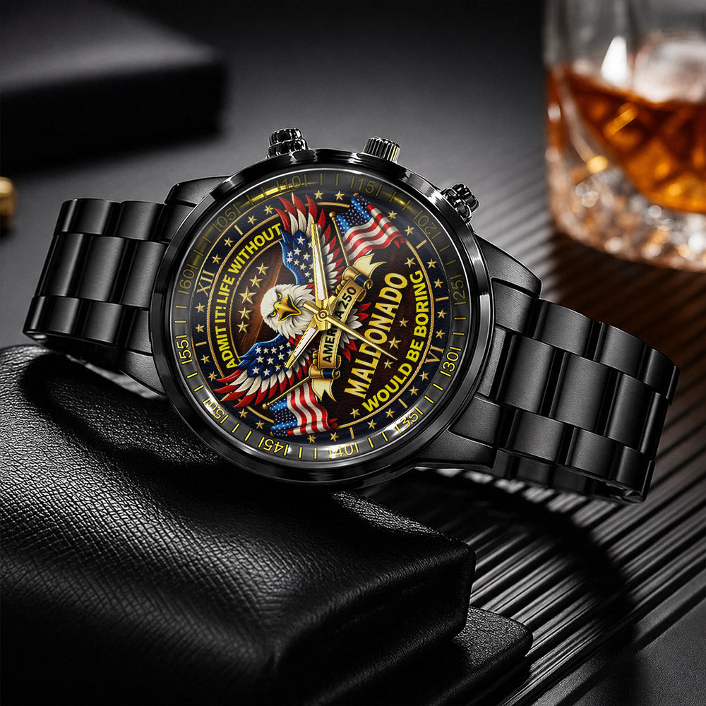 MALDONADO 250TH-2 Personalized Watch, 250 Years Of Freedom 1776-2026