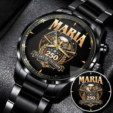MARIA 250TH-1 Personalized Watch, 250 Years Of Freedom 1776-2026