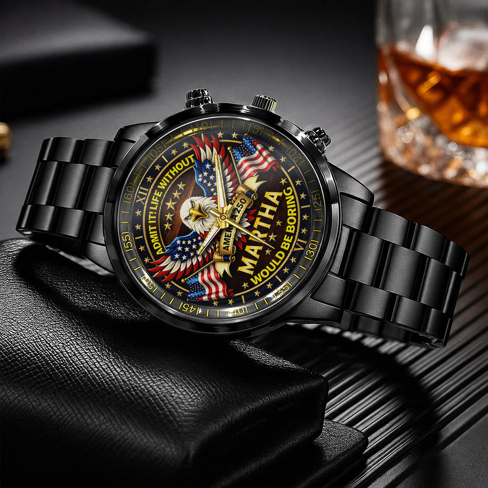 MARTHA 250TH-2 Personalized Watch, 250 Years Of Freedom 1776-2026