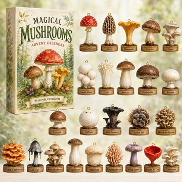 Magical Mushrooms Advent Calendar 2026 - 24-Day Countdown, Acrylic Charms Every Day Bring New Suprises