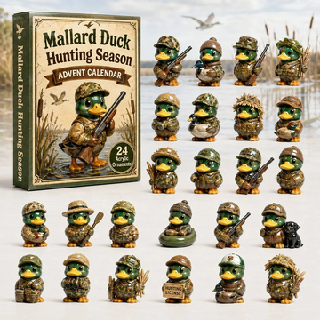 Mallard Duck Hunting Season Advent Calendar 2026 - 24-Day Countdown, Acrylic Charms Every Day Bring New Suprises