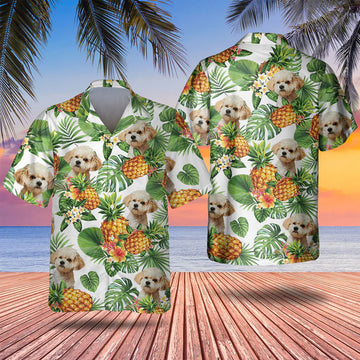 Maltipoo Tropical Pattern Hawaiian Shirt, Dog lover Hawaiian Shirt, summer gift for men and women HO2900
