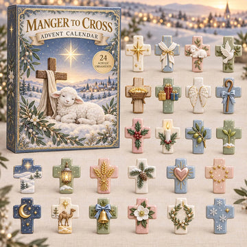 Manger To Cross Advent Calendar 2026 - 24-Day Countdown, Acrylic Charms