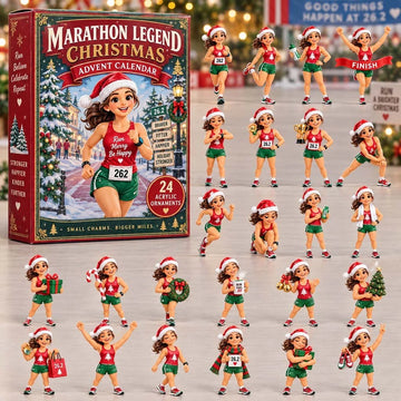Marathon Legend Christmas Advent Calendar 2026 - 24-Day Countdown, Acrylic Charms