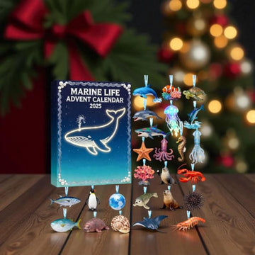 Marine Life Advent Calendar 2026 24 Day Ocean Lover Countdown Box Sea Animal Acrylic Gift Christmas Advent Calendar For Nature Lovers