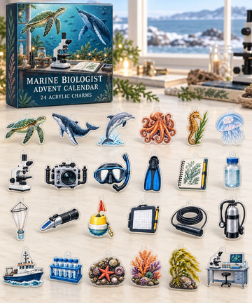 Marine biologist Advent Calendar 2026 - 24-Day Countdown, Acrylic Charms Every Day Bring New Suprises