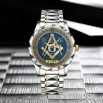 Masonic Square & Compass Customized Watch - Personalized Name – Timeless Fraternity Gift