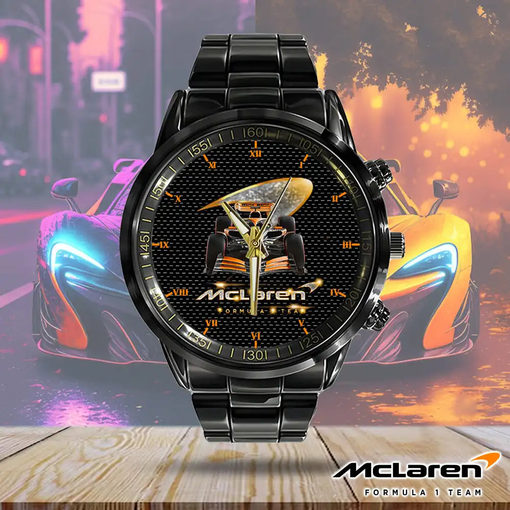 McLaren Black Stainless Steel Watch – HOATT 6062