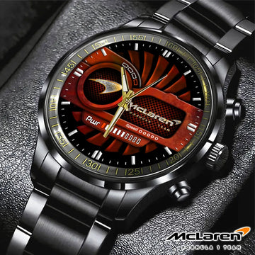 McLaren Black Stainless Steel Watch – HOATT 6063