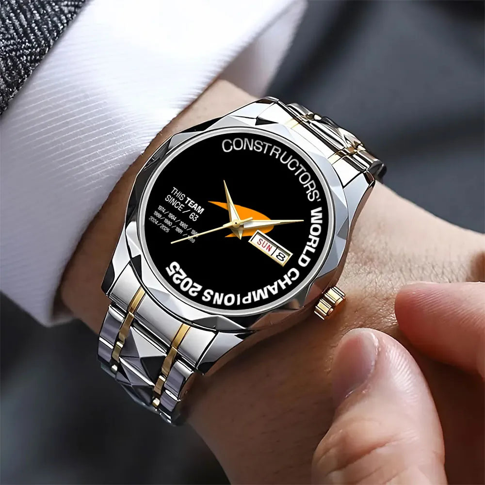 McLaren Formula 1 Team 2025 Constructors’ 10 Times Alloy Luxury Quartz Watch – TANTN17265