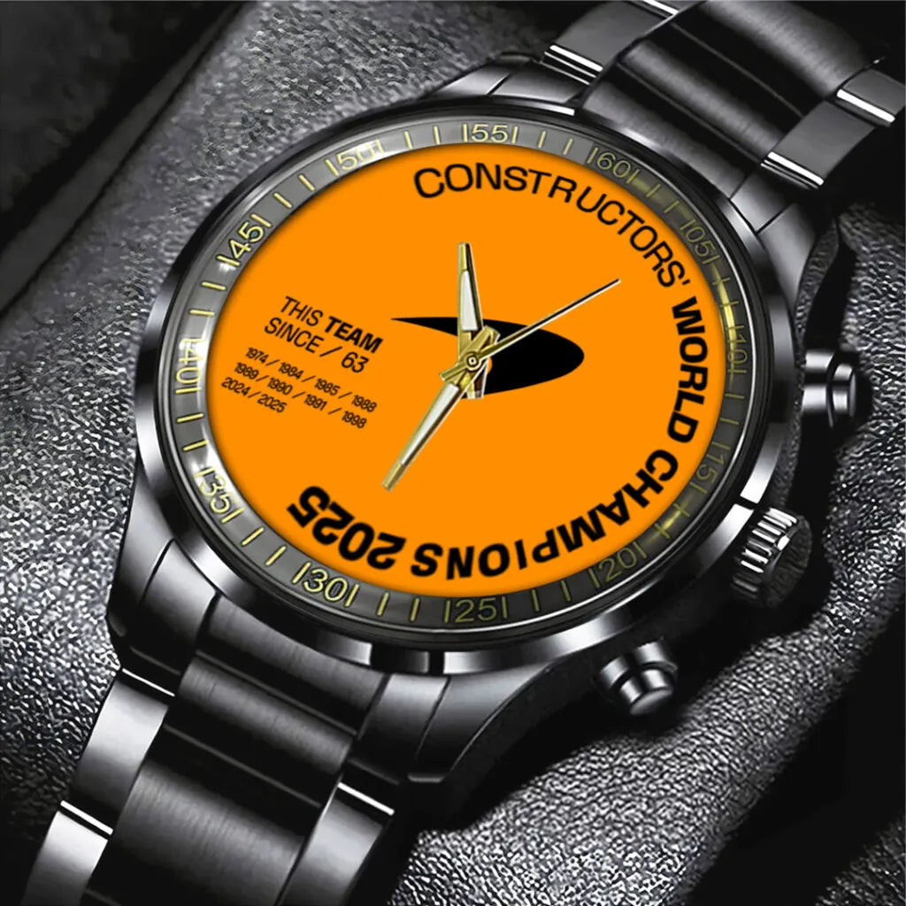 McLaren Formula 1 Team 2025 Constructors’ 10 Times Black Stainless Steel Watch – TANTN17268