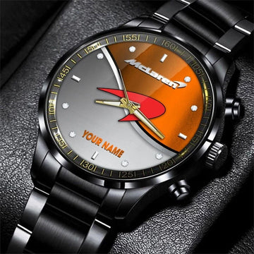 Mclaren Car Personalized Style Black Hand Watch For This Season For Fans