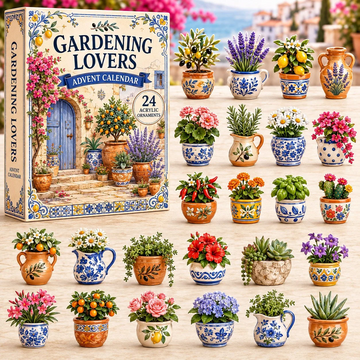 Mediterranean Garden Advent Calendar 2026 - 24-Day Countdown, Acrylic Charms Every Day Bring New Suprises