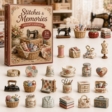 Memory Sewing Advent Calendar 2026 - 24-Day Countdown, Acrylic Charms Every Day Bring New Suprises