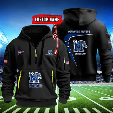Memphis Tigers Quarter Zip Hoodie Style