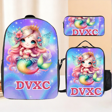 Mermaid Backpack - Personalized School Backpack With Name - Girls Gifts
