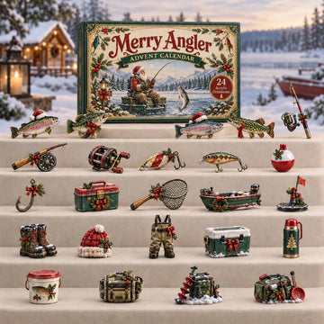 Merry Angler Advent Calendar 2026 - 24-Day Countdown, Acrylic Charms