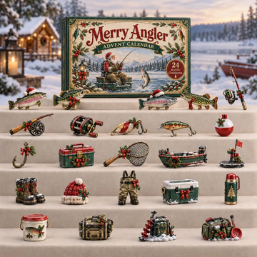 Merry Angler Advent Calendar 2026 - 24-Day Countdown, Acrylic Charms Every Day Bring New Suprises