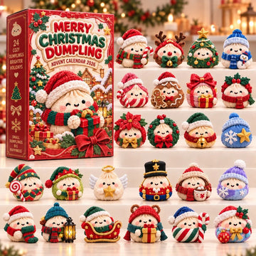 Merry Christmas Dumpling Advent Calendar 2026 - 24-Day Countdown, Acrylic Charms