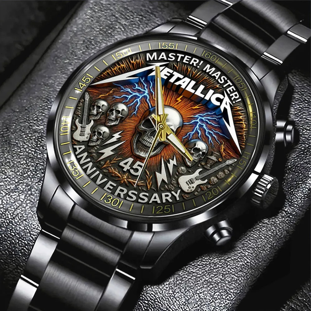 Metallica 45th Anniversary 2026 Black Stainless Steel Watch – TANTN17214