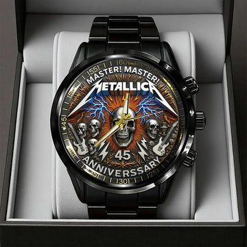 Metallica 45th Anniversary 2026 Black Stainless Steel Watch – TANTN17214