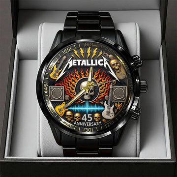 Metallica 45th Anniversary 2026 Black Stainless Steel Watch – TANTN17218