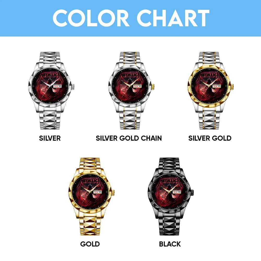 Metallica Alloy Luxury Quartz Watch – GNE 4008