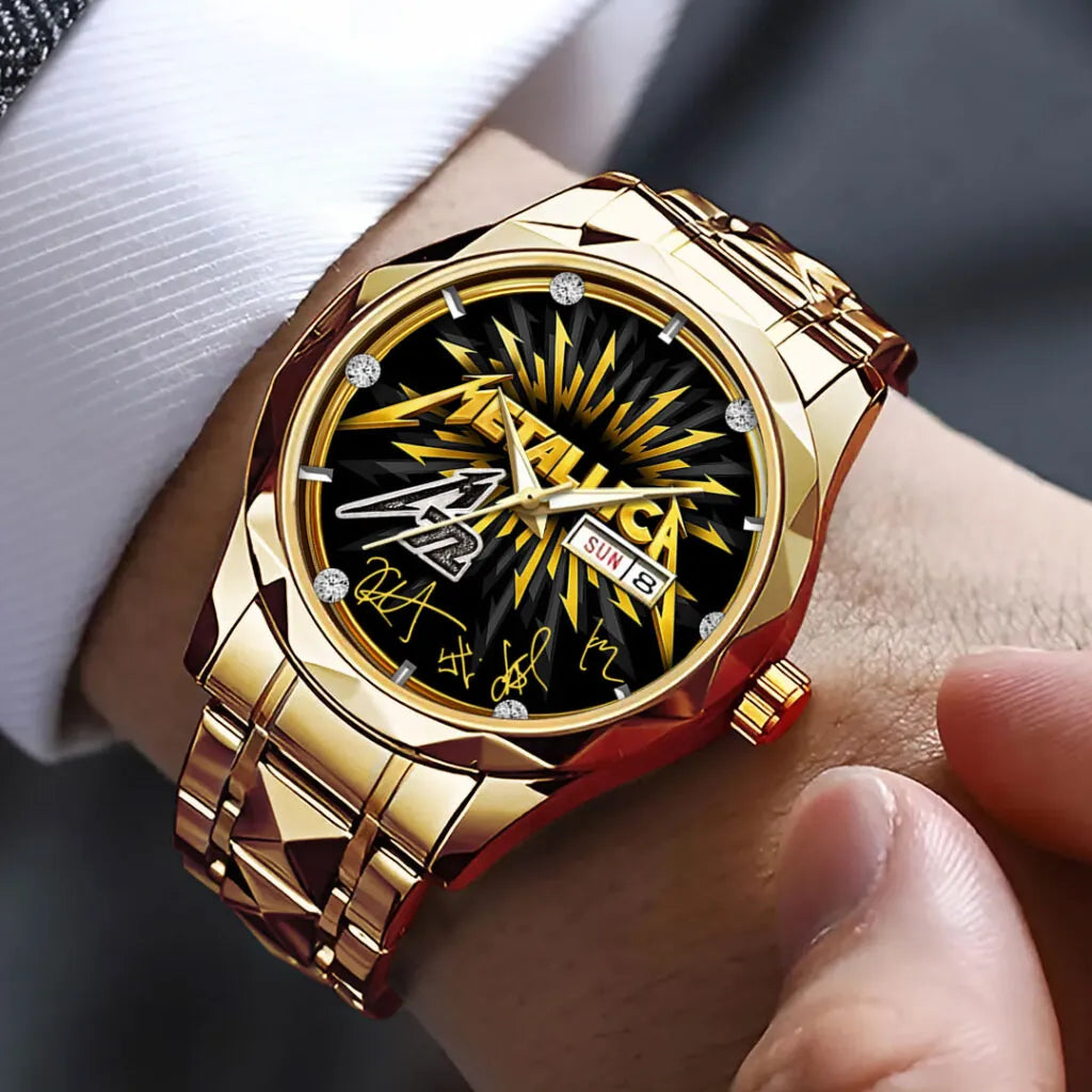 Metallica Alloy Luxury Quartz Watch – GNE 4188