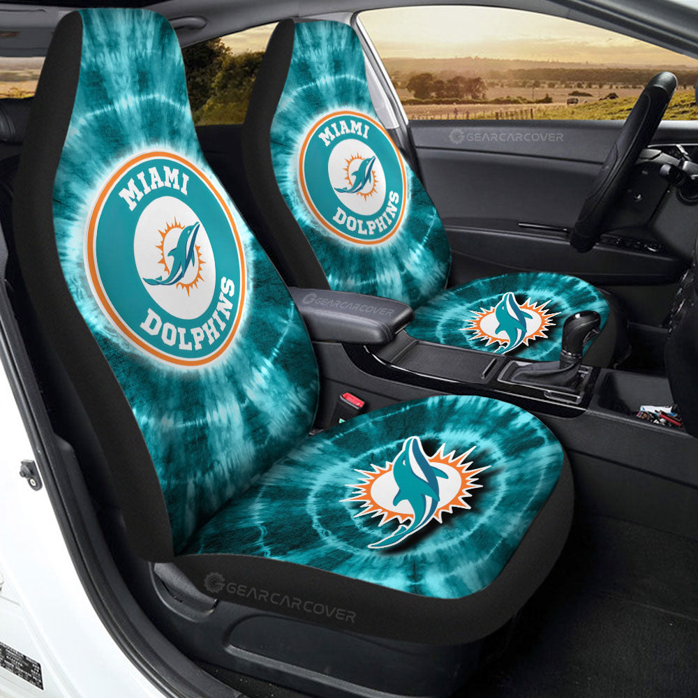 Miami Dolphinsv Car Seat Covers Custom Tie Dye Car Accessories