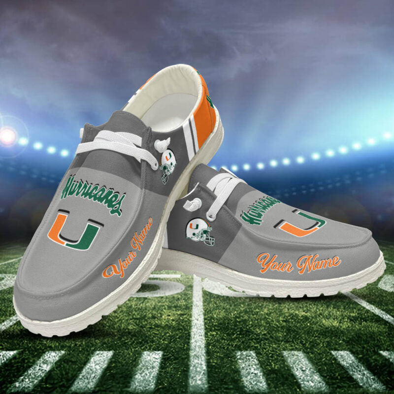 Miami Hurricanes Hey Dude Shoes -NCAA Personalized - Ingenious Gifts Your Whole Family