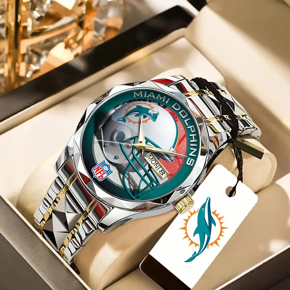 Miami Dolphins Alloy Luxury Quartz Watch – TANTN16332