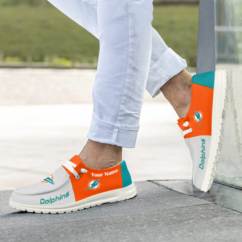 Miami Dolphins Hey Dude Shoes -NFL Teams Personalized - Ingenious Gifts Your Whole Family