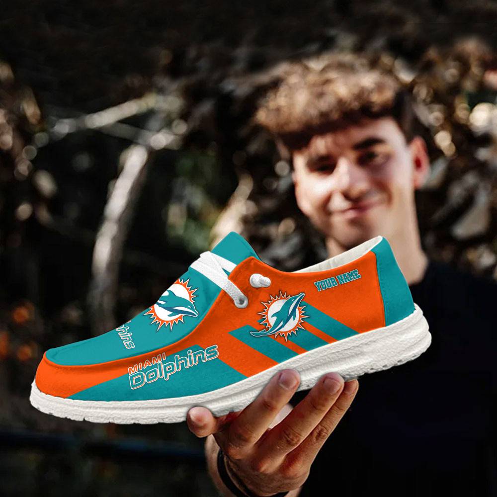 Miami Dolphins Hey Dude Shoes, Sport Shoes For Fan, NFL Hey Dudes - Ingenious Gifts Your Whole Family