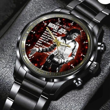 Michael Jackson Black Stainless Steel Watch