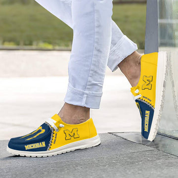 Michigan Wolverines Hey Dude Shoes, NCAA Shoes, Monster Energy Shoes - Ingenious Gifts Your Whole Family