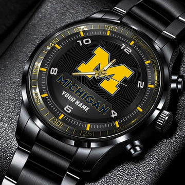 Michigan Wolverines Stainless Steel Watch