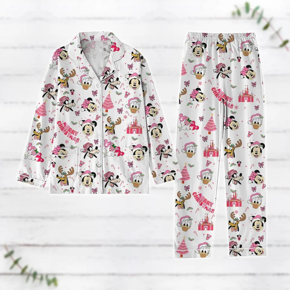 Mickey And Friends Pajamas Set, Disney Pajamas, Christmas Pajamas