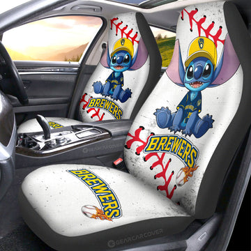 Milwaukee Brewers Car Seat Covers Stitch Theme Collection