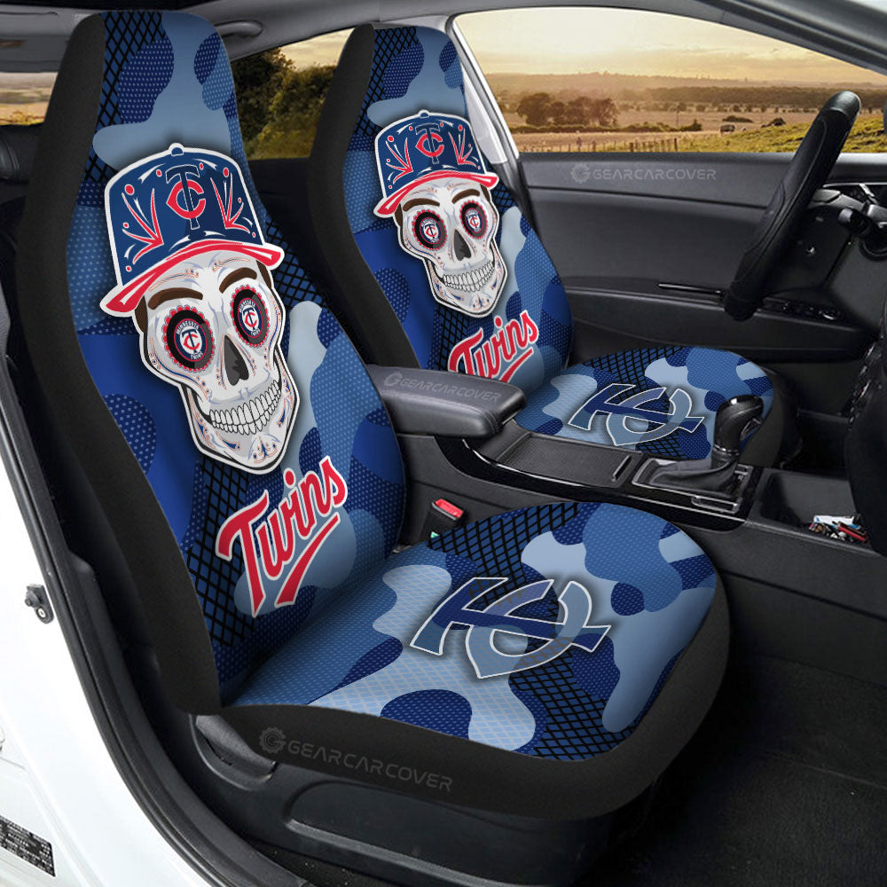 Minnesota Twins Car Seat Covers Skull Theme Collection