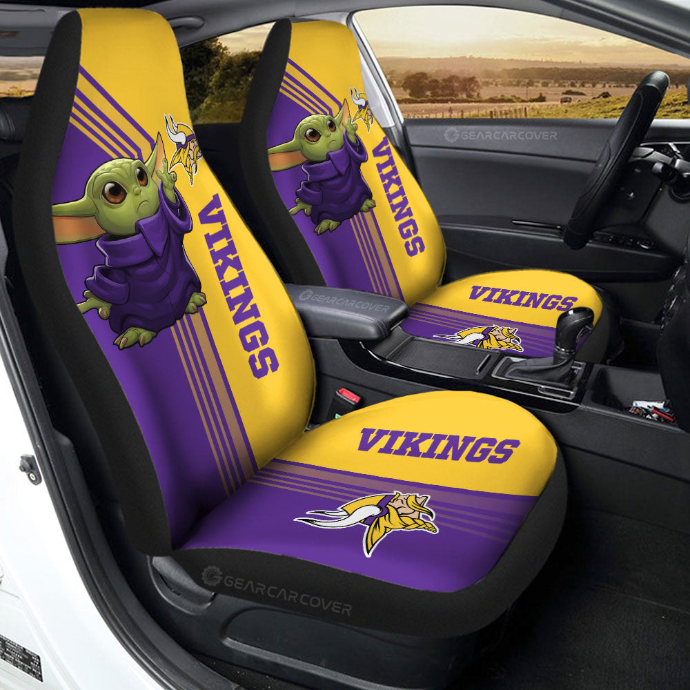 Minnesota Vikings Car Seat Covers Baby Yoda Car Accessories